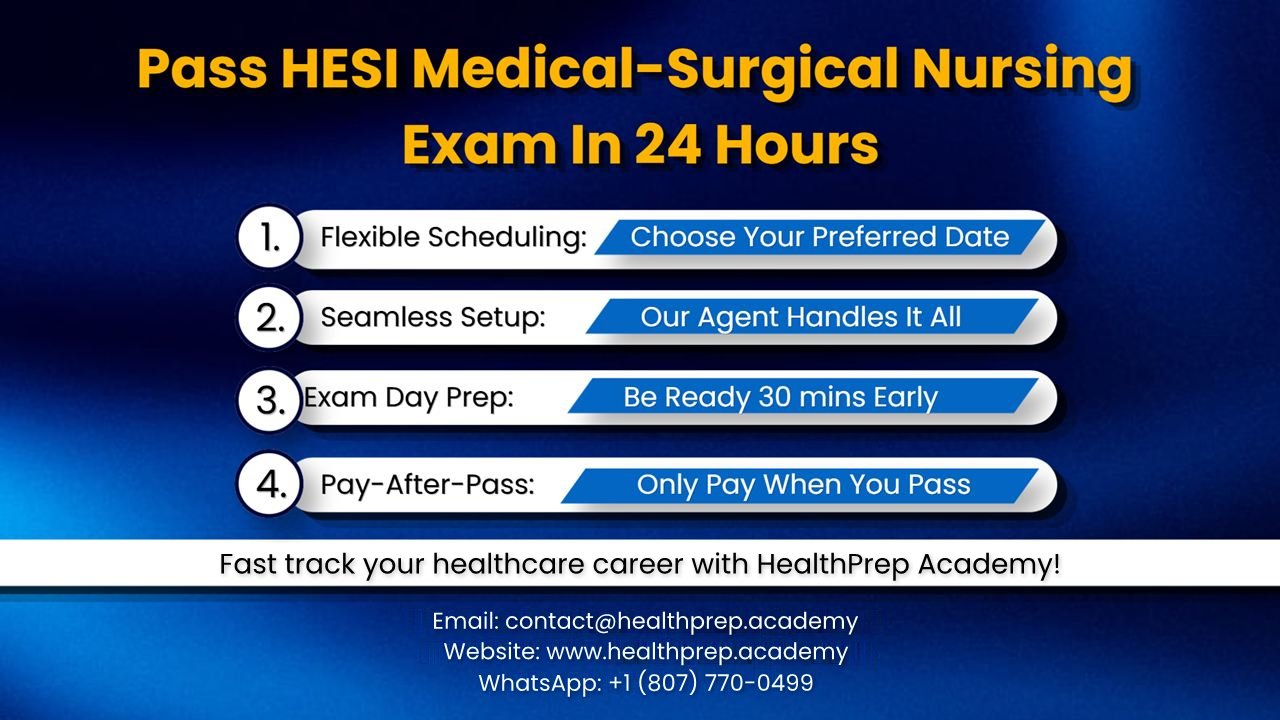 Pass the HESI Medical-Surgical Nursing Exam exam with HealthPrep Academy in 4 simple steps